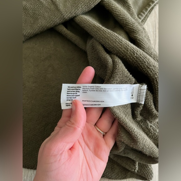 Eileen Fisher Women’s Lightweight Organic Cotton Terry Tank Olive Green Size XS - Picture 5 of 5